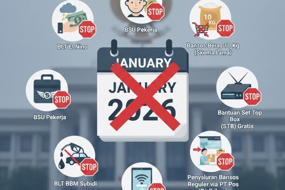 7 Daftar Bansos yang Dihentikan Mulai Januari 2026 dan Program Penggantinya